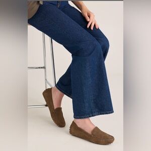 NIB Quince 100%Suede Driving Loafers/Medium Brown - size 8